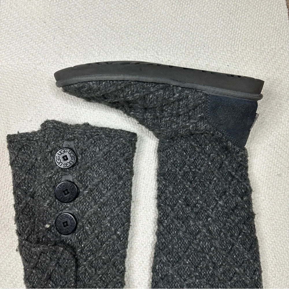 UGG dark gray knit Cardy convertible boots SIZE 8